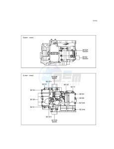 VERSYS 650 ABS KLE650FGF XX (EU ME A(FRICA) drawing Crankcase Bolt Pattern