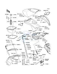 JET SKI ULTRA 260X JT1500E9F EU drawing Hull Front Fittings