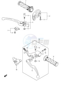 DL650 (E2) V-Strom drawing HANDLE LEVER