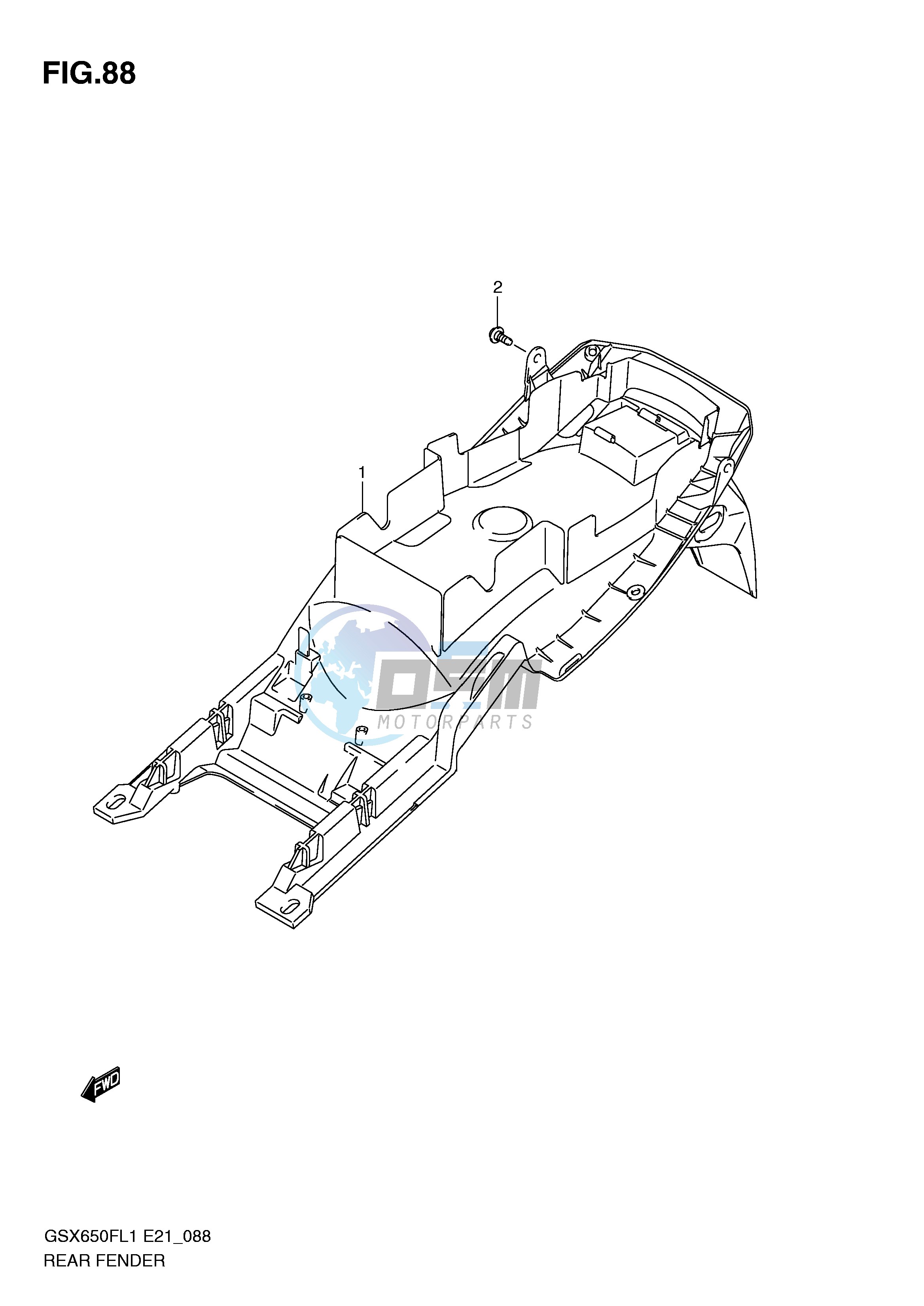 REAR FENDER (GSX650FUAL1 E21)