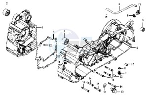 JOYRIDE 125 drawing CRANKCASE RIGHT / START MOTOR