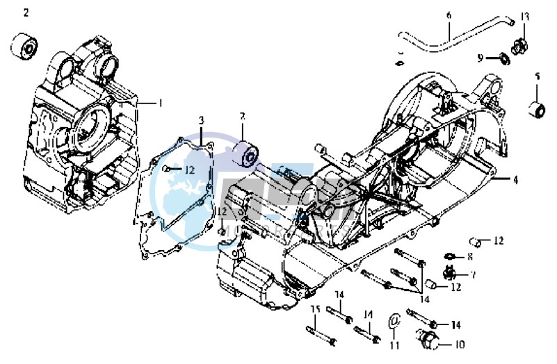 CRANKCASE RIGHT / START MOTOR