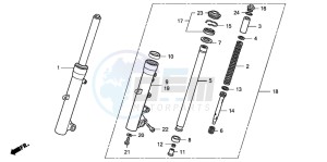 FJS600A 400 SILVER WING drawing FRONT FORK