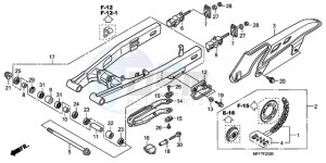 XL700VA9 Europe Direct - (ED / ABS SPC) drawing SWINGARM