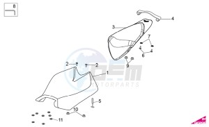 RSV4 1000 APRC R ABS (AU, CA, EU, J, RU, UK, USA) drawing Saddle