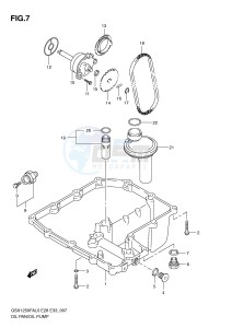 GSX1250FA (E28-E33) drawing OIL PAN - OIL PUMP