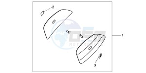 CBF1000A drawing COLOUR PANEL SET QUASAR SILVER MET