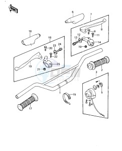 KLX 250 A [KLX250] (A1-A2) [KLX250] drawing HANDLEBAR