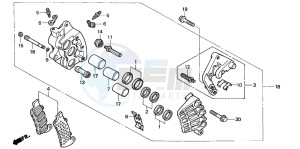 XL1000V VARADERO drawing FRONT BRAKE CALIPER (1)