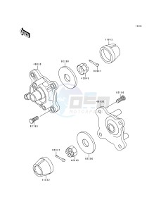 KLF 400 B [BAYOU 400 4X4] (B1-B3) [BAYOU 400 4X4] drawing FRONT HUB