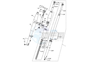 XVS A DRAG STAR CLASSIC 650 drawing FRONT FORK MY98-00