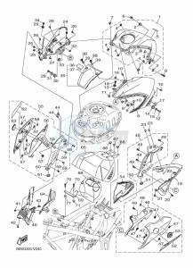 MT-03 MTN320-A (B6W3) drawing FUEL TANK 2