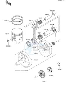 KX 250 G [KX250] (G1-G3) [KX250] drawing CRANKSHAFT_PISTON-- S- -