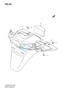 UH200 BURGMAN EU drawing REAR FENDER