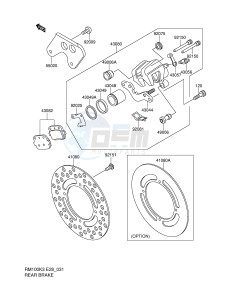 RM100 (E28) drawing REAR BRAKE