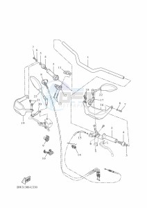 XTZ690-U TENERE 700 (BW32) drawing STEERING HANDLE & CABLE