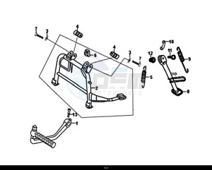 ORBIT II 50 (25 KM/H) (AE05W8-NL) (L8-M0) drawing MAIN STAND KICK STARTER ARM