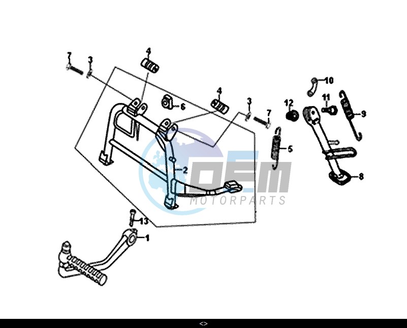 MAIN STAND KICK STARTER ARM