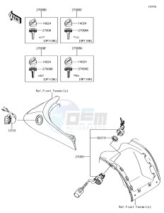 BRUTE FORCE 750 4x4i EPS KVF750HGF EU drawing Ignition Switch