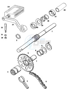 FLEXER_EX_45kmh_L1 50 L1 drawing Strarter mechanism (pedal)