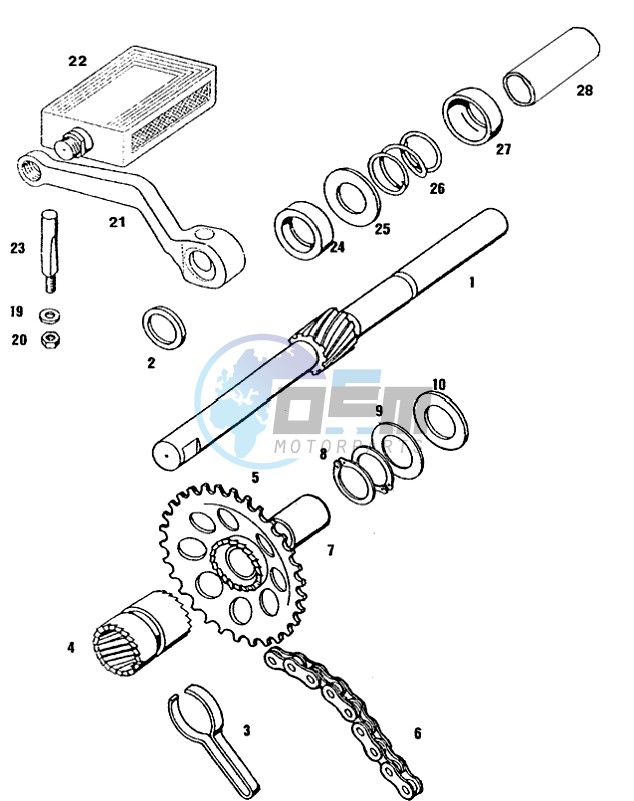 Strarter mechanism (pedal)