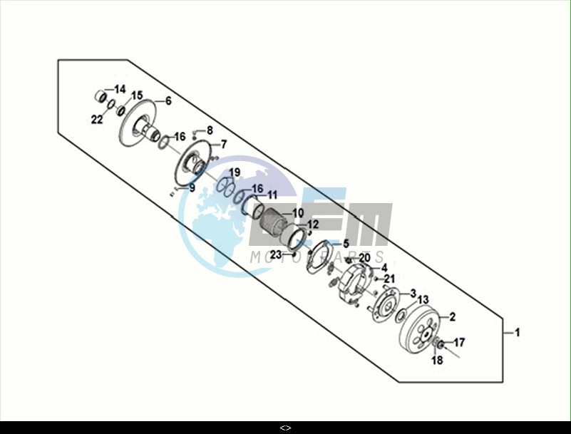 DRIVEN PULLEY ASSY