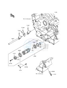 VULCAN 900 CUSTOM VN900CCFA GB XX (EU ME A(FRICA) drawing Gear Change Drum/Shift Fork(s)