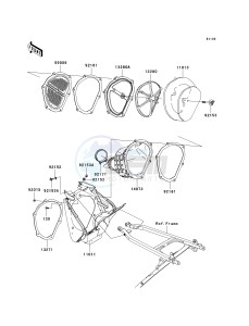 KX 250 T [KX250F] (T8F) T8F drawing AIR CLEANER