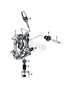 CROX 50 45KMH (L8 L9) EU EURO4 drawing CRANKCASE  RIGHT / START MOTOR