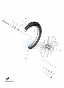 YZ250F (B7B2) drawing FRONT WHEEL