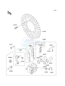 VN 1500 N [VULCAN 1500 CLASSIC] (N4) N4 drawing FRONT BRAKE