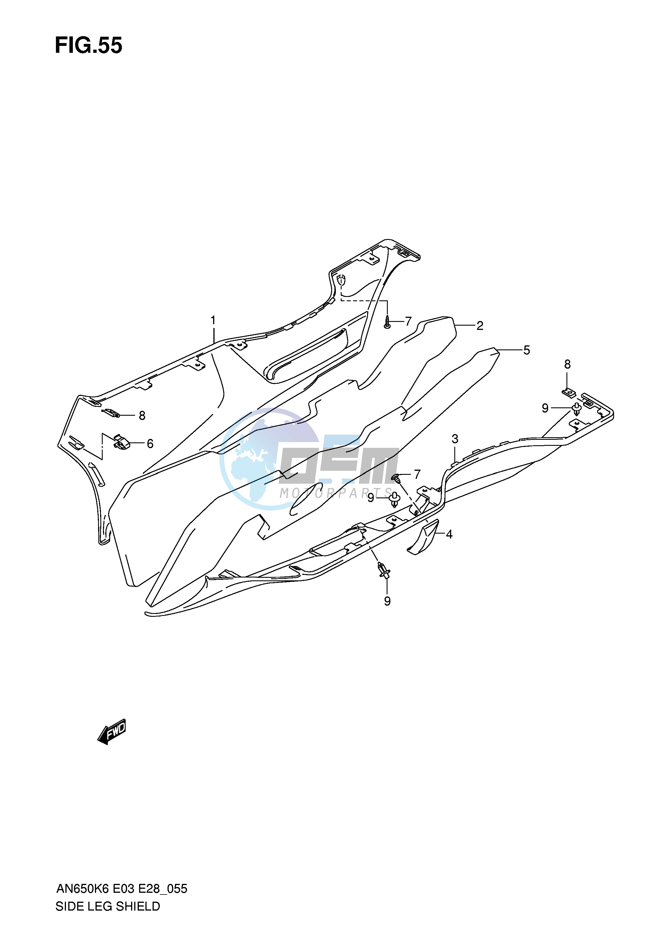 SIDE LEG SHIELD (MODEL K6)