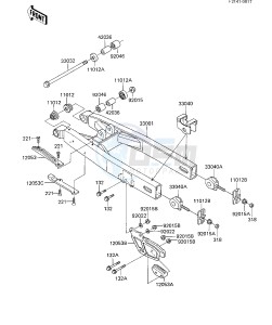 KX 500 B [KX500] (B1) [KX500] drawing SWING ARM