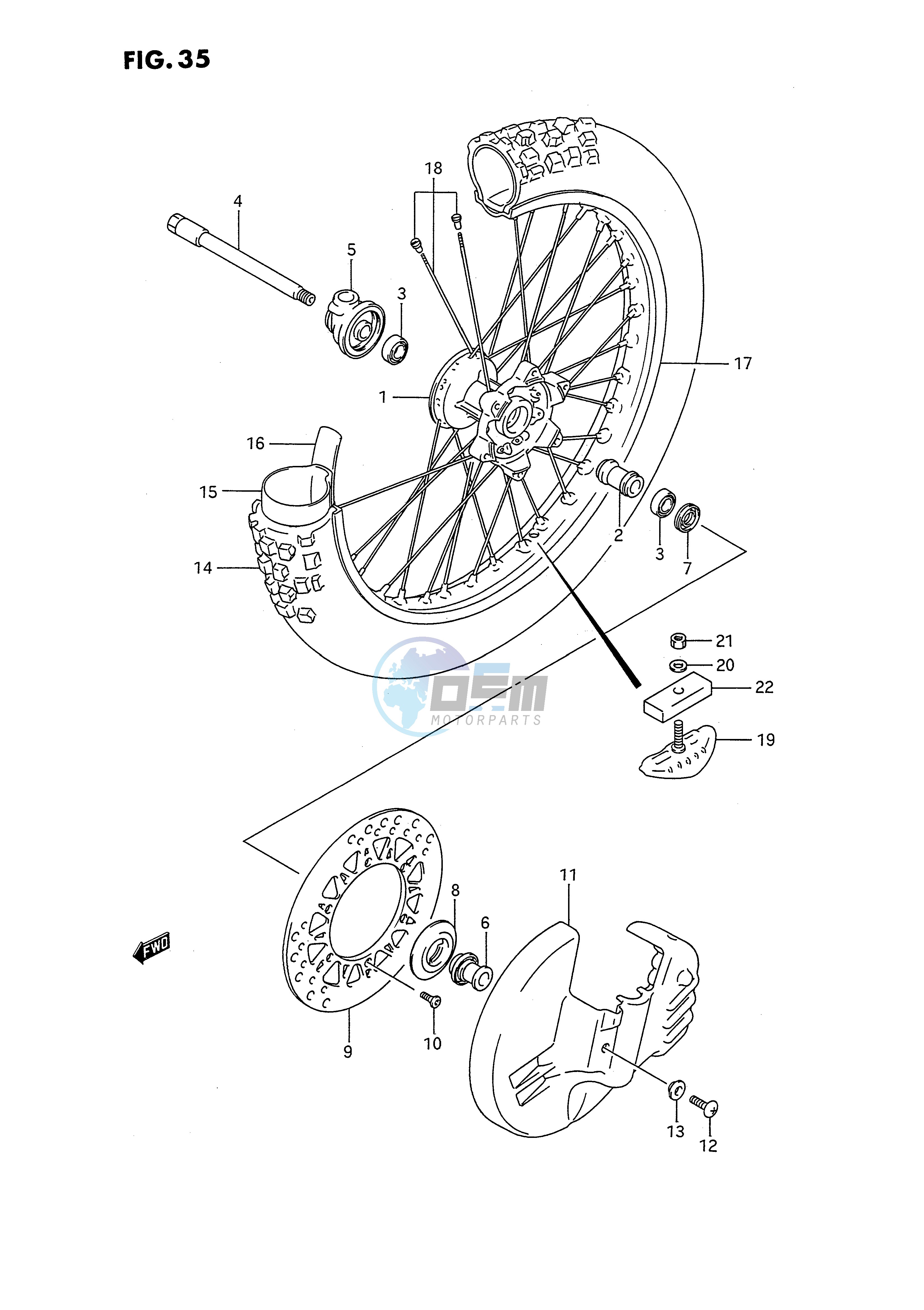 FRONT WHEEL (MODEL K L)