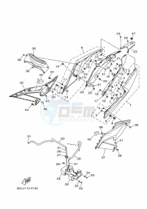 YZF250-A (B1X5) drawing SIDE COVER