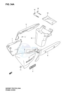 GZ250 (P3) drawing FRAME COVER (MODEL K7)