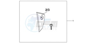 CBR1000RR9 BR / MME - (BR / MME) drawing FAIRING SCUFF PAD