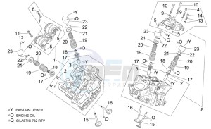 Tuono 1000 drawing Cylinder head and valves