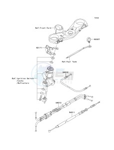 ZX 1000 D [NINJA ZX-10R] (D6F-D7FA) D7F drawing CABLES