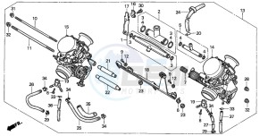 CB500 drawing CARBURETOR (ASSY.)