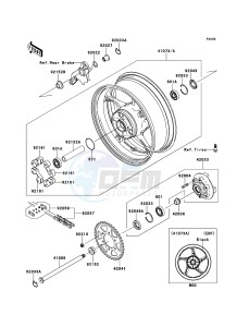 Z1000 ABS ZR1000EDFA FR XX (EU ME A(FRICA) drawing Rear Hub