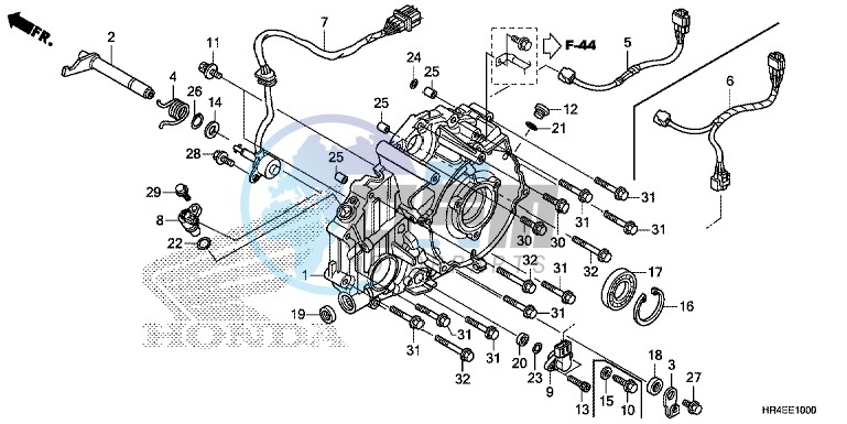 REAR CRANKCASE COVER