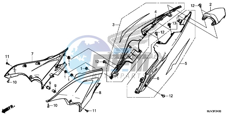 SIDE COVER/ REAR COWL