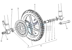 PLANET 125 drawing FRONT WHEEL 6 SPOKES (2ND SERIE)