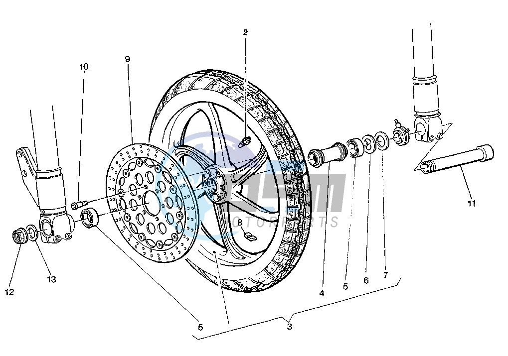 FRONT WHEEL 6 SPOKES (2ND SERIE)