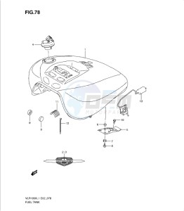 VLR1800 drawing FUEL TANK (VLR1800UFL1 E19)