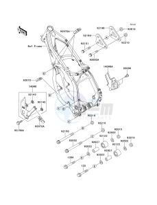 KX 250 L [KX250] (L3) [KX250] drawing FRAME FITTINGS