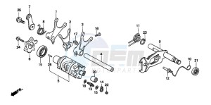 FX650 drawing SHIFT DRUM