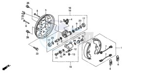 TRX250 TRX250 FOURTRAX drawing FRONT BRAKE PANEL