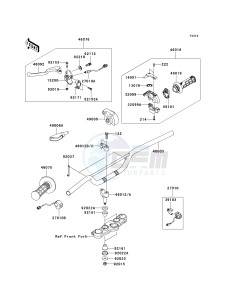 KLX 140 A [KLX140] (A8F-A9FA) A8F drawing HANDLEBAR